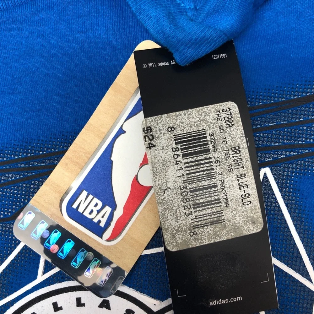 Adidas Royal Blue Dallas Mavericks Graphic Tee Large